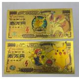(2) POKEMON FANTASY GOLD FOIL BILLS