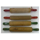 (4) VINTAGE ROLLING PINS