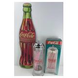 COCA COLA STRAW DISPENSER & SIGN