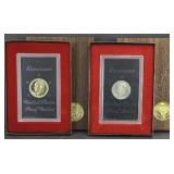 (2) EISENHOWER DOLLARS MOUNTED PROOFS