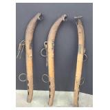 (3) HORSE HAMES W/ IRON SUPPORTS