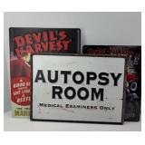 (3) METAL SIGNS