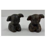 (2) GRISWOLD CAST IRON PUPS MARKED