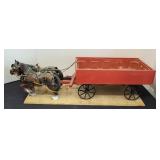 MODEL HORSE W/ WAGON