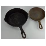 (2) CAST IRON SKILLETS