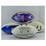 (4) COLTS FOOTBALLS