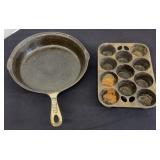 CAST IRON SKILLET & MUFFIN PAN