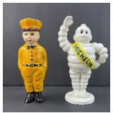CAST IRON SHELL & MICHELIN MAN BANKS