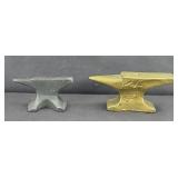 (2) ANVIL PAPERWEIGHTS