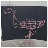 WIRE FLAMINGO PLANT HOLDER