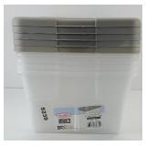 (5) SHOE SIZED CONTAINERS, NEW