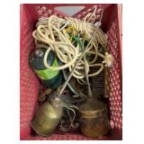 BRASS OIL CANS, ROPE, PROPANE TANKS