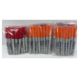 (15) RED SHARPIES, (30) ORANGE SHARPIES