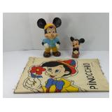 MICKEY MOUSE BANK & PINOCCHIO PILLOW CRAFT