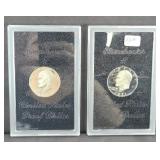 (2) EISENHOWER DOLLAR MOUNTED PROOFS
