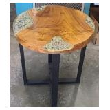 LIVE EDGE RESIN SIDE TABLE