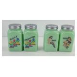 (2) JADEITE GREEN SHAKER SETS