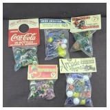 (5) BAGS OF MARBLES