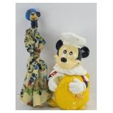 MICKEY MOUSE COOKIE JAR & UMBRELLA