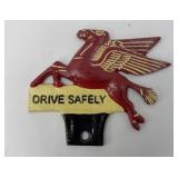 MOBIL OIL PEGASUS LICENSE TOPPER ALUMINUM