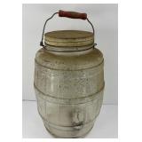 GLASS BARREL PICKLE JAR, NEEDS CLEANED
