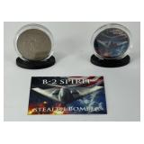 (2) STEALTH BOMBER OVER EISENHOWER DOLLAR
