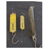 (3) SCALES: CHATILLON 100 LB, 50 LB & 24 LB
