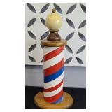 WOOD BARBER POLE