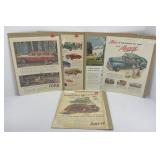 VINTAGE PAPER CAR ADVERTISEMENTS (1950s)