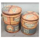 (2) FANTASY GAS STOOL BUCKETS