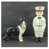 CAST IRON BULLDOG & MOBILGAS BANKS