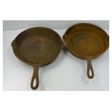 (2) CAST IRON SKILLETS: ERIE 8 & WAPAK 8