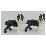 (2) CAST IRON BULLDOG BANKS