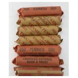 (7) ROLLS OF WHEAT PENNIES 350 COINS