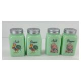 (2) JADEITE SALT & PEPPER SETS