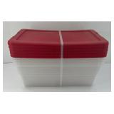 (5) SHOEBOX SIZE TOTES, NEW