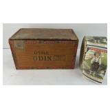 LITTLE ODIN WOOD CIGAR BOX & TOMATO LABELS