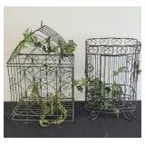 (2) BIRD CAGE DECOR