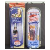 (2)  PEPSI COLA THERMOMETERS, ONE PACKAGE