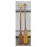 (2) WOOD BOAT OARS