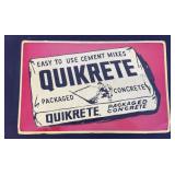 QUIKRETE CONCRETE ADVERTISING METAL SIGN