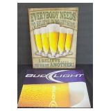 BEER SIGNS, BUD LIGHT