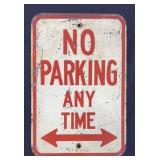 NO PARKING METAL SIGN