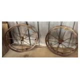 (2) FARM EQUIPMENT METAL WHEELS (ALT LOC)
