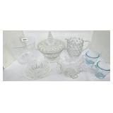 CRYSTAL CANDY DISHES, SUGAR & CREAMER (ALT LOC)