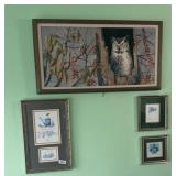 OWL PRINT & OTHER ARTWORK (ALT LOC)