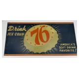 METAL VINTAGE 76 SOFT DRINK SIGN