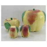 APPLE CANISTERS & SALT & PEPPER SHAKERS
