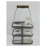 VINTAGE MILK BOTTLE HOLDER FOR QUART JARS