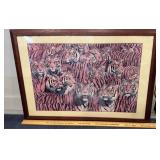 FRAMED TIGER WALL ART